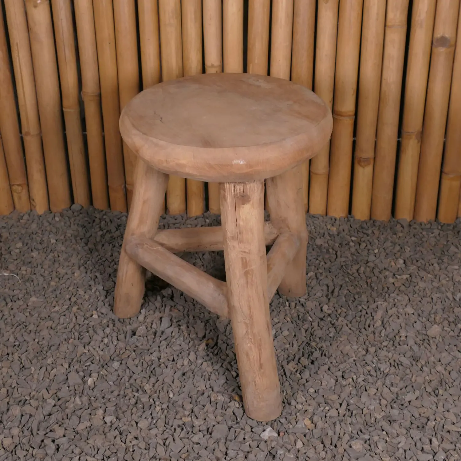  Product image 2 of the product “Chair made of teak wood with triangle legs model about 45cm height ”